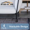 Aoibox Adjustable Furniture Bed Risers Heavy Duty 3 or 6 Inch Stackable Plastic Lift Blocks for Sofa Table Chair Couch 4 Pack Black - 4 of 4