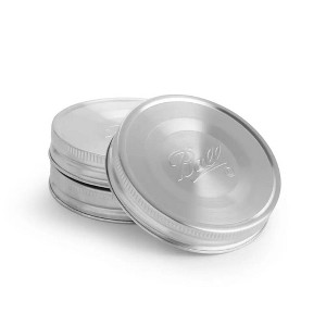 Ball Reusable Mason Jar Lids, Stainless Steel Storage Lids with Silicone Gaskets for an Airtight Seal, Wide Mouth, One Pack of 3 - 1 of 4