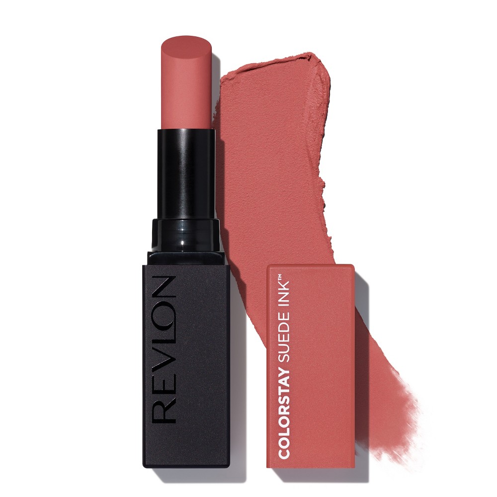 Photos - Lipstick & Lip Gloss Revlon ColorStay Suede Ink Lightweight with Vitamin E Matte Lipstick - 005 Hot Girl - 0.9oz 