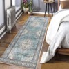 Vintage Floral Print Living Room Bedroom Rugs, Washable Non Slip Large Throw Carpet for Dining Room Nursery Kitchen - 3 of 4