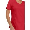 Medichic Scrubs Women's V-Neck Notch Fashion Stretch Scrub Top with Two Pockets, Flex Easy Care Fabric - 4 of 4