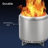 Smokeless Fire Pit with Removable Ash Pan, Fire Poker Included - Compact Design - 4 of 4