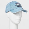 Women's Sardine Cotton Denim Baseball Hat - Universal Thread™ Denim Blue - 2 of 4