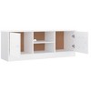 vidaXL TV Stand ALTA White 44.1 in.x13.8 in.x16.1 in. Solid Wood Pine - 3 of 4