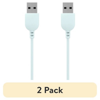 LunaLulinlk (2 pack) 3ft Lightning to USB Charging Cable, Soft Touch Material, MFI Certified, Aqua - Compatible with iPhone, iPad, Airpods