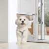 VEVOR Dog Door for Sliding Glass Door, 75 7/8"-80 11/16" Adjustable Height Doggy Door, Aluminum Frame Tempered Glass Pet Door, White - 2 of 4