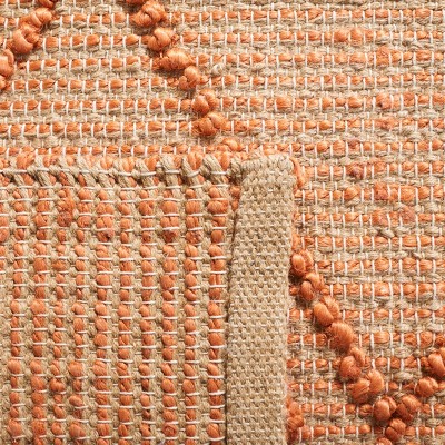 Orange Geometric Sisal 8' x 10' Area Rug