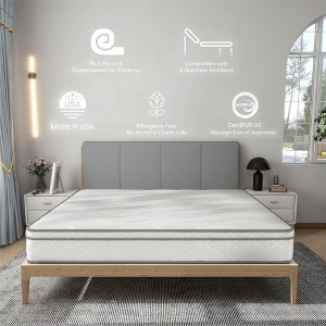 CENGHU Queen Size Mattress,12" Hybrid Mattress in a Box with Gel Memory Foam for Breathable and Durable Support, CertiPUR-US Certified - 1 of 4