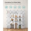 SONGMICS Cube Storage Organizer, Set of 12 Plastic Cubes, Closet Storage Shelves, DIY Plastic Closet Cabinet, Modular Bookcase, Shelving with Doors - 4 of 4