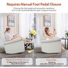 PAGED Modern 360 Degree Swivel Recliner Chair, PU Leather Rocking Chair with Side Pocket, Comfy Accent Chair for Bedroom, Living Room - 3 of 4
