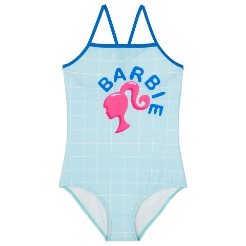 Barbie Little Girls One Piece Bathing Suit Pink / White 6, цвет: Синий