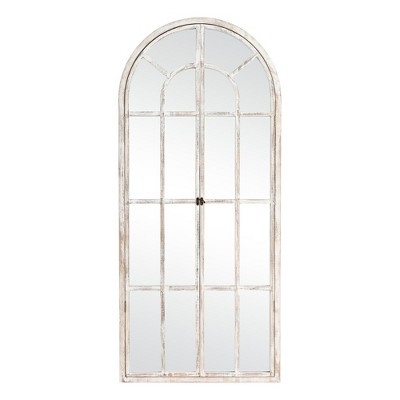 Lirago 71" x 31" Arched full body mirror with White Scratch-Resistant Aluminum Alloy Frame The window can be opened
