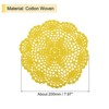 Unique Bargains Handmade Crochet Round Lace Placemats with Floral Patterns for Wedding Party - 2 of 4