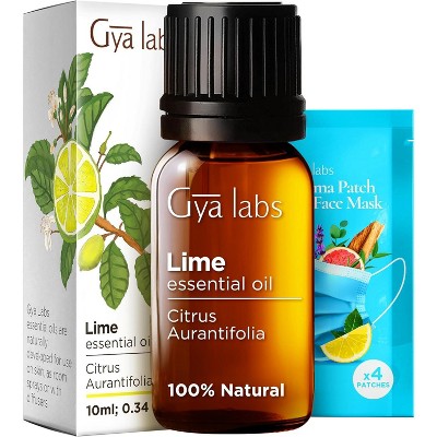 Gya Labs Lime Essential Oil for Skin - 0.34 Fl Oz - 100% Pure Natural Lime Oil for Diffuser, Hair & Candle Making Scent