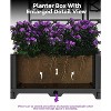 Plastic Planter Box with Metal Trellis, Raised Garden Bed Privacy Screen for Outdoor Patio, Balcony & Backyard - 3 of 4