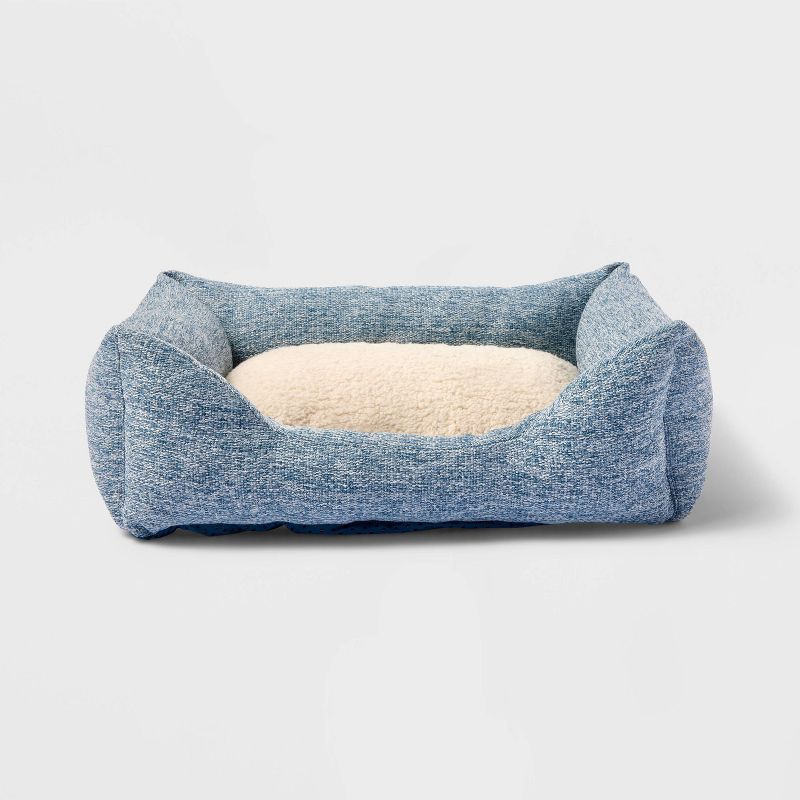 Cuddler Dog Bed - Blue - Boots & Barkley™, 1 of 5