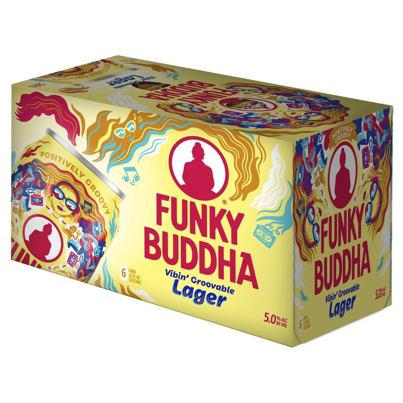 Funky Buddha Vibin&#39; Groovable Lager Beer - 6pk/12 fl oz Cans, 5 of 6