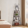 NicBex Bookcases for Living Room 4 Tier Rustic Wood Metal Freestanding Open Book Shelf Corner Bookcase with Drawers for Home Office - 2 of 4