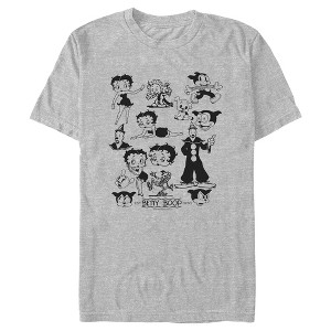Men's Betty Boop Retro Character Collage T-Shirt - 1 of 4