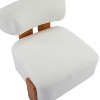Gulches 27.25" Modern Boucle Lounge Chair, Natural/Beige Upholstered with Solid Wood Frame, Rolled Backrest - 4 of 4