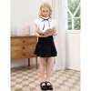 Girls Skirts with Ruffle Sleeve Tops Tie Detail Skirts Ruffled Trim Girls Tops with Pleated Flutter Skirts - 4 of 4