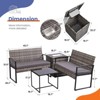 Vynxaria 4-Piece Outdoor PE Wicker Furniture Set with Cushions & Ice Bucket - 3 of 4