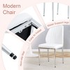 NicBex PU Leather Dining Chairs Set of 4,Armless Upholstered Kitchen Chair with Extended Backrest and Silver Metal Legs for Dining Room,Kitchen - 4 of 4