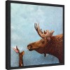 Amanti Art Moose and Rabbit by Lucia Stewart Canvas Wall Art Print Framed 16 x 16-in. - 3 of 4