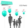 PartyWoo Balloons Teal Turquoise Aqua 18 12 10 5 Inch 123 pcs - 2 of 4