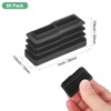 Unique Bargains Chair Leg Bar Stool Plastic Rectangle Hole Tubing End Plug Caps Black - 3 of 4