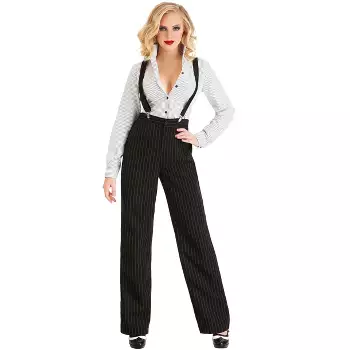  Small Women 1920s Gangster Lady Costume, Black/white  : Target
