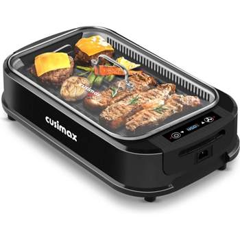 Cusimax Electric Portable Indoor Smokeless Grill(Black)