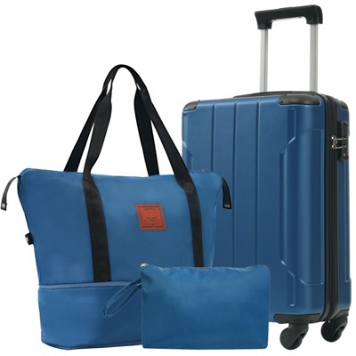 KTMBDW 3 Piece Luggage Sets with Spinner Wheels, Hardshell ABS Suitcase Set with Tsa Lock, Waterproof Travel Suitcases for Men Women
