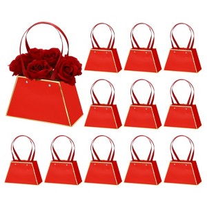 Unique Bargains Wedding Party Paper Flower Gift Bag with Handle 12 Pcs - 1 of 4