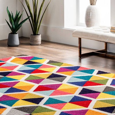 Maris Multicolor Geometric Synthetic Area Rug