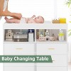 Baby Changing Table Dresser with Changing Pad, LED Lights & Charging Station, Baby Changing Station with Changing Table Top - 4 of 4