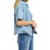 Women's Cropped Denim Button Down Shirt - RISEN - 3 of 4