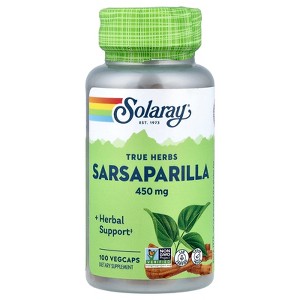 Solaray True Herbs, Sarsaparilla, 450 mg, 100 Vegcaps - 1 of 4