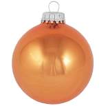 Christmas by Krebs 8ct Orange Crush Shiny Glass Christmas Ball Ornaments 2.5" (67mm)