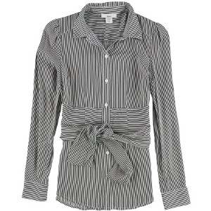 bar III Womens Faux Wrap Button Down Blouse - 1 of 2