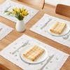 REGALWOVEN Rustic Placemats Set of 6 Placemats for Dining Table Decor Washable Kitchen Table Mat with Lace Trim - 2 of 4