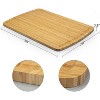 Set of 2 Acacia Wood Cutting Board, 20 X 15 Inch Extra Large Wooden Cutting Board for Kitchen, Butcher Block with Deep Juice Groove and Side Handle - 2 of 4