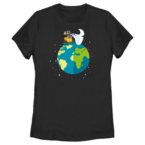 Women's Wall-e Earth Day Eco Robots T-shirt - Black - Medium : Target