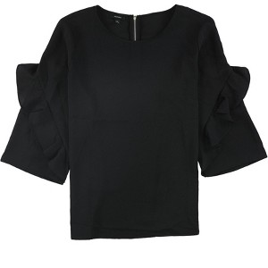 Alfani Womens Zip-Back Ruffled Blouse - 1 of 1