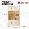 Portable Wardrobe Closet with 9 Magnetic Doors & Hanging Rod | 9-Cube Storage Organizer for Baby Clothes | Includes 6 Hangers, White Nursery Dresser - 2 of 4