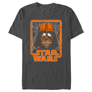 Men's Star Wars Halloween Darth Vader Spider Webs Logo T-Shirt - 1 of 4