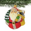 Vaillancourt Folk Art 3.75 In Santa W/ Snowsuit Baby Vaillancourt Jingle Ball Tree Ornaments - 3 of 3