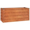 vidaXL Garden Raised Bed Rusty Brown Corten Steel 39.4 x 15.7 x 17.7 in - 2 of 4