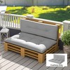 Outsunny 2 Seater Pallet Cushions Outdoor 3.9 in. Thick Replacement Cushions with Tufted Design for Garden, Patio - 3 of 4