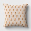 Square Floral Reversible Throw Pillow with Block Print Yellow - Threshold™ - 2 of 4